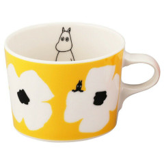 Japan Moomin Ceramic Mug - Moomintroll : Flower Yellow White