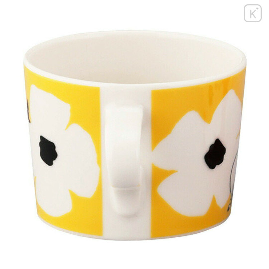 Japan Moomin Ceramic Mug - Moomintroll : Flower Yellow White - 2
