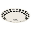 Japan Moomin Ceramic Plate - Hattifatteners : Flower Black White - 2