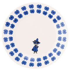 Japan Moomin Ceramic Plate - Snufkin : Flower Blue White