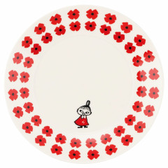 Japan Moomin Ceramic Plate - Little My : Flower Red White