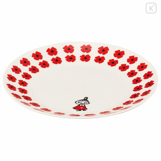 Japan Moomin Ceramic Plate - Little My : Flower Red White - 2