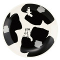 Japan Moomin Porcelain Small Plate - Hattifatteners : Flower Black White - 1