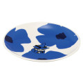 Japan Moomin Porcelain Small Plate - Snufkin : Flower Blue White - 2