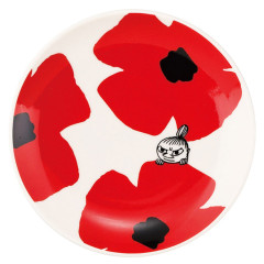 Japan Moomin Porcelain Small Plate - Little My : Flower Red White