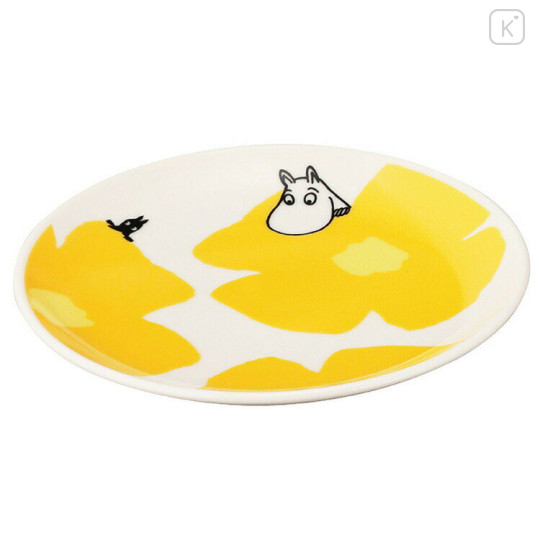 Japan Moomin Porcelain Small Plate - Moomintroll : Flower Yellow White - 2