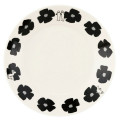 Japan Moomin Curry & Pasta Plate - Hattifatteners : Flower Black White - 2