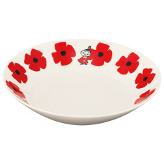 Japan Moomin Curry & Pasta Plate - Little My : Flower Red White