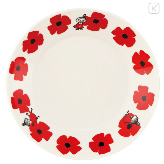 Japan Moomin Curry & Pasta Plate - Little My : Flower Red White - 2