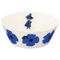 Japan Moomin Deep Plate Bowl - Snufkin : Flower Blue White - 1