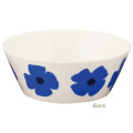 Japan Moomin Deep Plate Bowl - Snufkin : Flower Blue White - 2