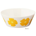 Japan Moomin Deep Plate Bowl - Moomintroll : Flower Yellow White - 2