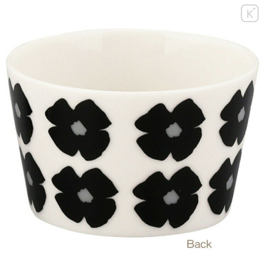 Japan Moomin Small Bowl - Hattifatteners : Flower Black White - 2