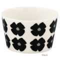 Japan Moomin Small Bowl - Hattifatteners : Flower Black White - 2