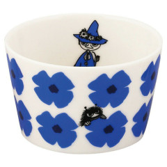 Japan Moomin Small Bowl - Snufkin : Flower Blue White