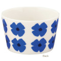 Japan Moomin Small Bowl - Snufkin : Flower Blue White - 2