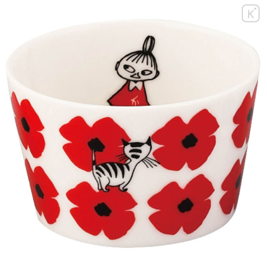 Japan Moomin Small Bowl - Little My : Flower Red White - 1
