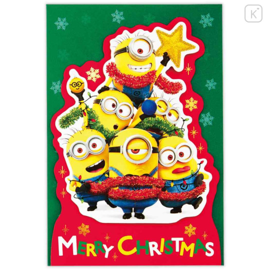Japan Minions 3D Greeting Card - Minions : Christmas Tree - 2