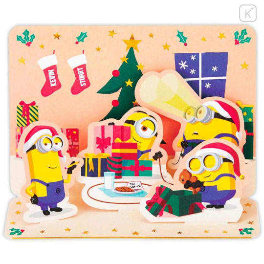 Japan Minions 3D Greeting Card - Minions : Christmas Night - 3
