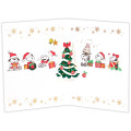 Japan Peanuts 3D Greeting Card - Snoopy : Brothers Christmas Wreath - 3