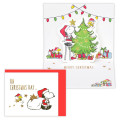 Japan Peanuts 3D Greeting Card - Snoopy & Woodstock : Mini Christmas Tree - 1