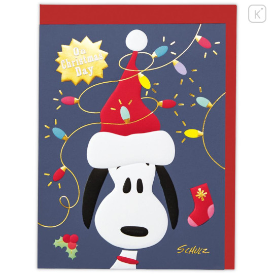 Japan Peanuts 3D Greeting Card - Snoopy : Christmas Surprise - 2