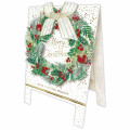 Japan 3D Greeting Card - Christmas Wreath Stand - 3