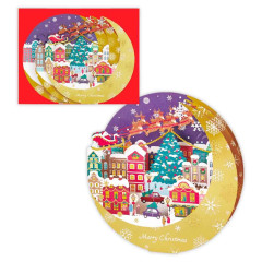 Japan 3D Greeting Card - Christmas Moon Town