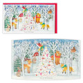 Japan 3D Greeting Card - Christmas Animal In Snow Forest - 1