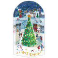 Japan 3D Greeting Card - Christmas Town Tree - 3