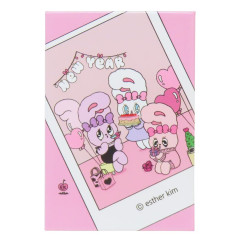 Japan Esther Bunny Square Magnet - New Year Party With Friends