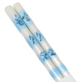 Japan Peanuts Natural Wood Chopsticks 23cm - Snoopy & Woodstock : Blue White - 2