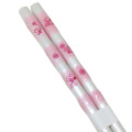 Japan Peanuts Natural Wood Chopsticks 21cm - Snoopy & Woodstock : Pink White - 2