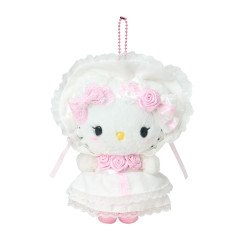 Japan Sanrio Original Mascot Holder - Hello Kitty : White Frill Design