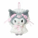 Japan Sanrio Original Mascot Holder - Kuromi : White Frill Design