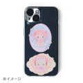 Japan Sanrio Original Sticker Set - White Frill Design Sparkling Heart Hologram - 6