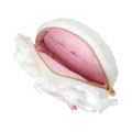 Japan Sanrio Original Face-shaped Pouch - Hello Kitty : White Frill Design - 3