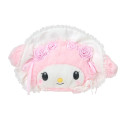 Japan Sanrio Original Face-shaped Pouch - My Melody : White Frill Design - 1