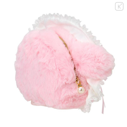 Japan Sanrio Original Face-shaped Pouch - My Melody : White Frill Design - 2