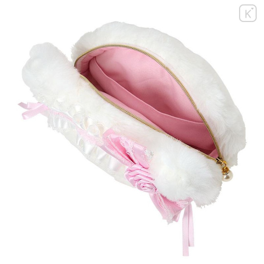 Japan Sanrio Original Face-shaped Pouch - Charmmy Kitty : White Frill Design - 3