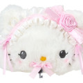Japan Sanrio Original Face-shaped Pouch - Charmmy Kitty : White Frill Design - 4