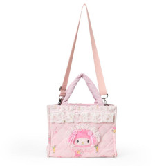 Japan Sanrio Original 2 Way Tote Bag - My Melody : White Frill Design