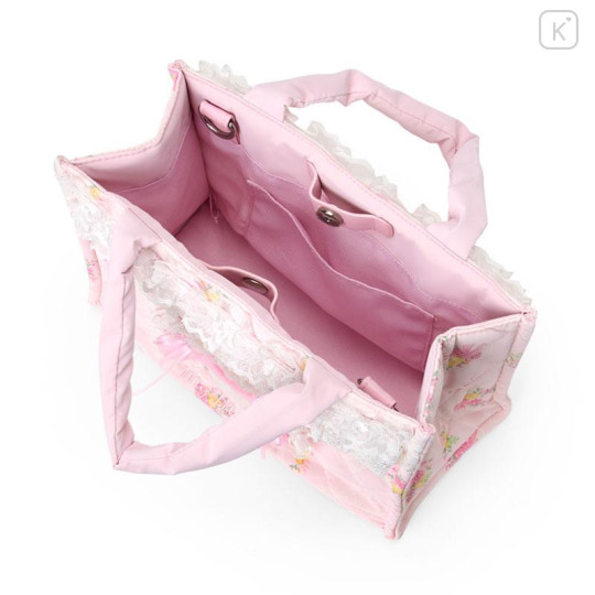 Japan Sanrio Original 2 Way Tote Bag - My Melody : White Frill Design - 4