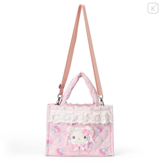 Japan Sanrio Original 2 Way Tote Bag - Charmmy Kitty : White Frill Design - 1