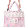 Japan Sanrio Original 2 Way Tote Bag - Charmmy Kitty : White Frill Design - 2