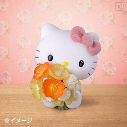 Japan Sanrio Miniature Figure - Hello Kitty : Mofamofy Flower Bouquet - 5