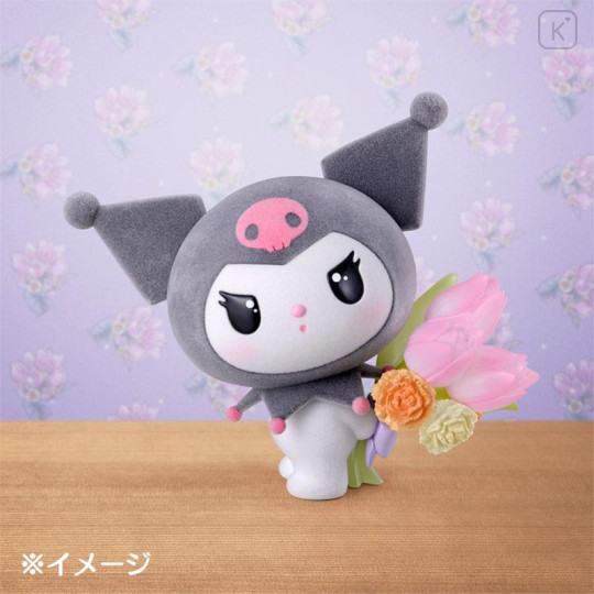 Japan Sanrio Miniature Figure - Kuromi : Mofamofy Flower Bouquet - 5