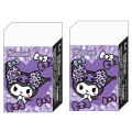 Japan Sanrio Eraser Set - Kuromi : Gal Art Big Ribbon Leopard - 1