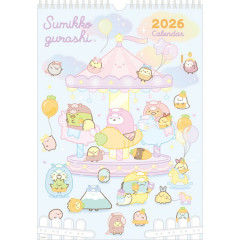 Japan San-X B4 Wall Calendar - Sumikko Gurashi : 2026 Year of the Horse