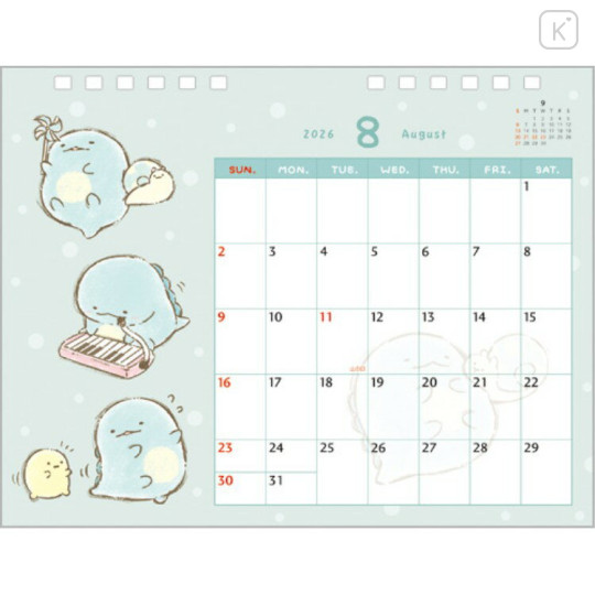 Japan San-X Desk Calendar - Sumikko Gurashi : 2026 - 2